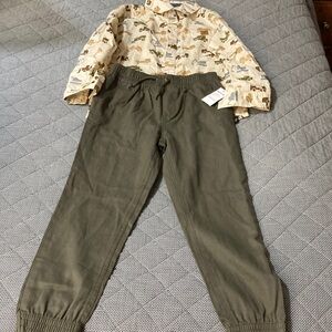 Kids' Olive Jogger Sweatpant Set